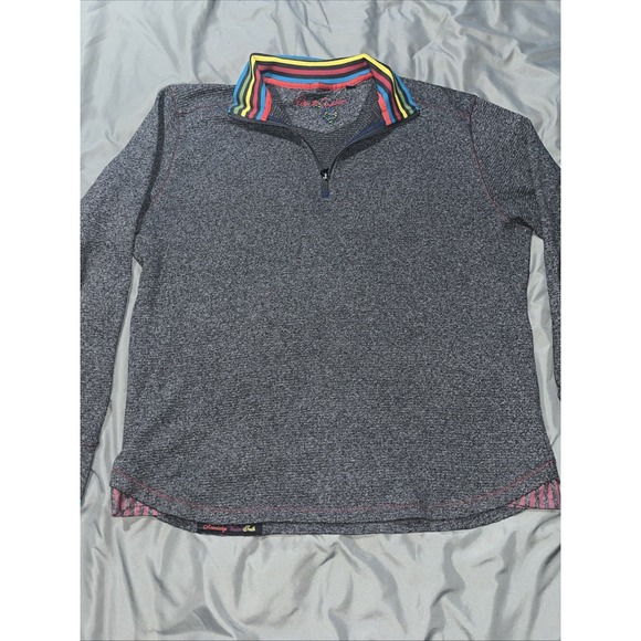 Robert Graham Other - Robert Graham ELI Quarter Zip CLASSIC FIT Men's Size Medium Gray COTTON